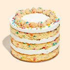 side view of a whole 6 inch birthday cake